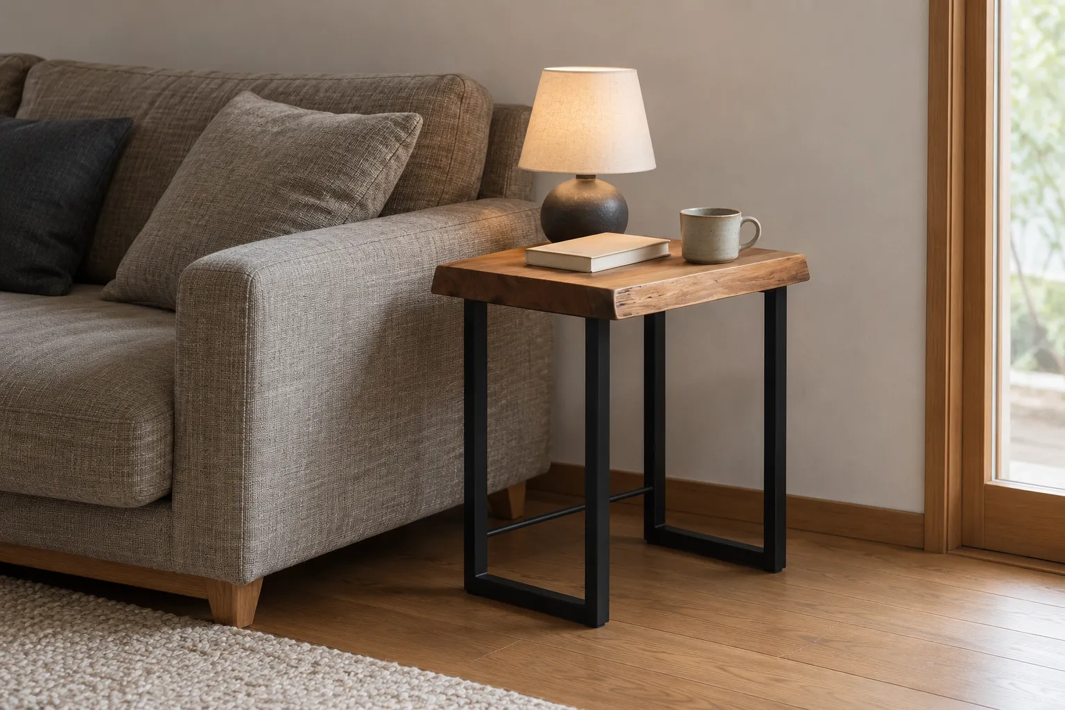Single piece Wood  Mini Desk - 使用イメージ